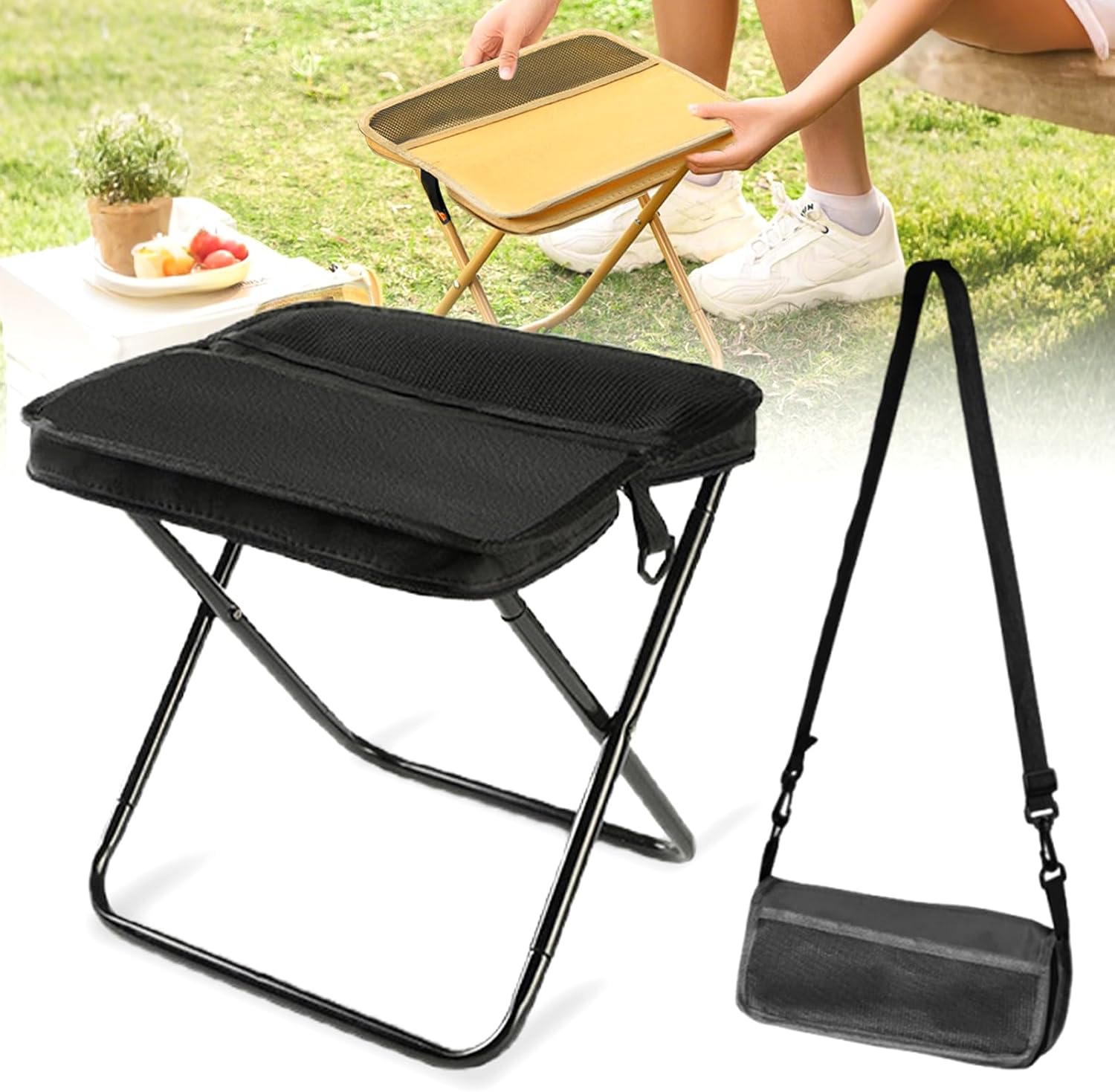 Outdoor Furniture Cheap - Sedia da Campeggio Pieghevole Portatile GMOX