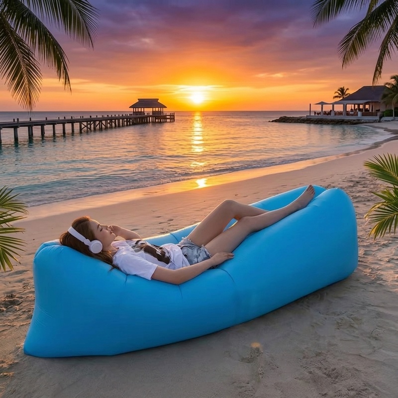 Outdoor Furniture For Pool - Divano Gonfiabile Portatile, Lettino Impermeabile a