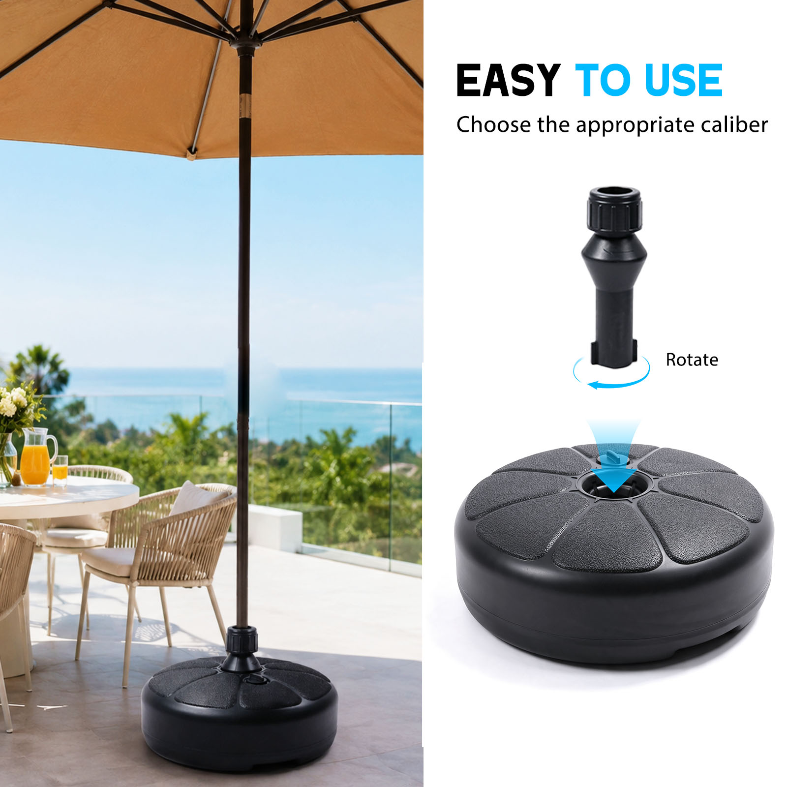 Base per Ombrellone Riempibile - Outdoor Furniture Sunbrella recensione e prezzo