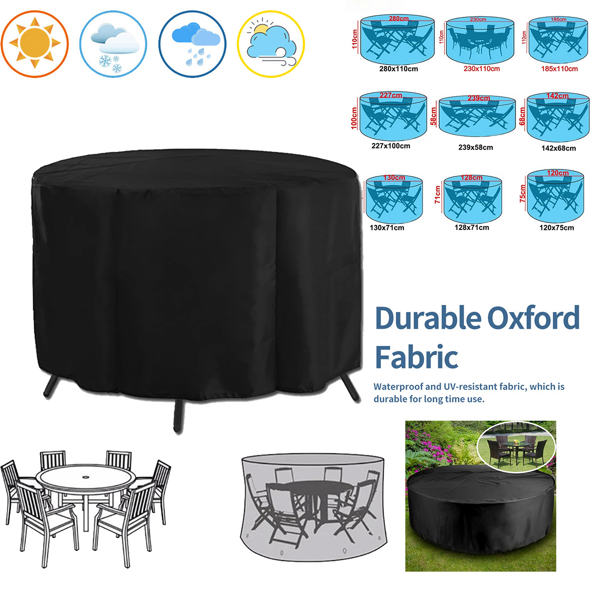 Copertura Rotonda per Mobili d - Outdoor Furniture Sunbrella recensione e prezzo