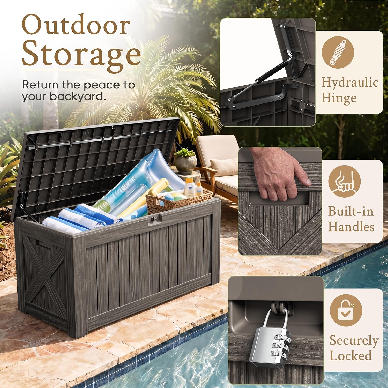 Contenitore da Esterno da 120  - Outdoor Furniture For Pool recensione e prezzo