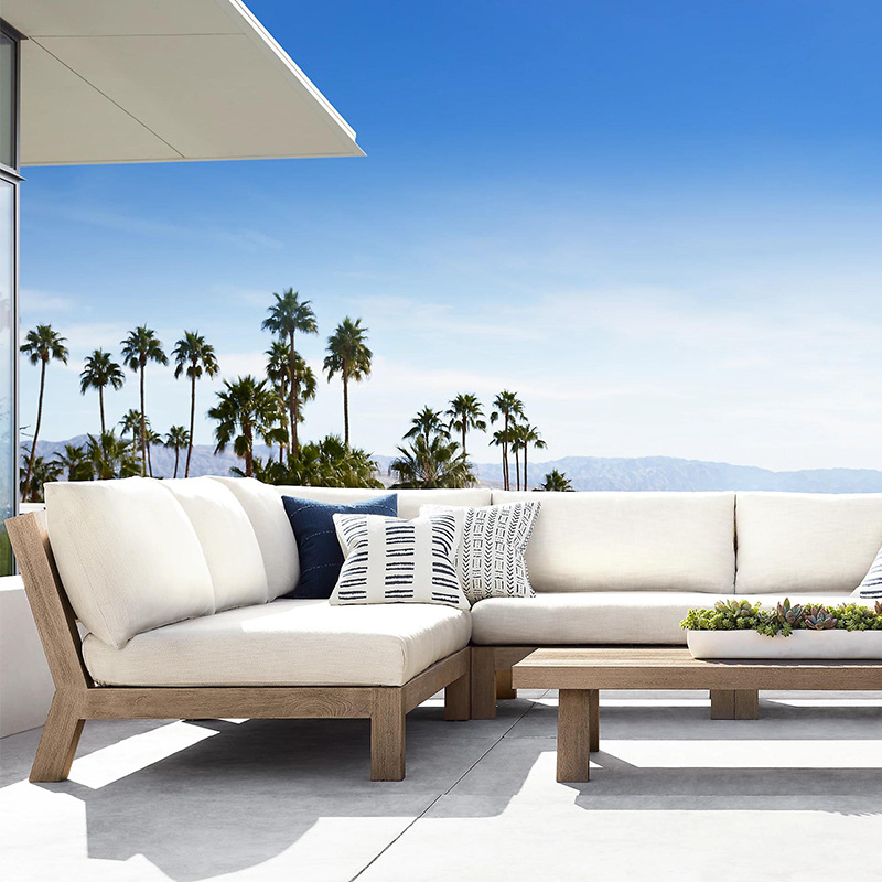 Set di Mobili da Giardino di L - Outdoor Furniture Teak Wood recensione e prezzo