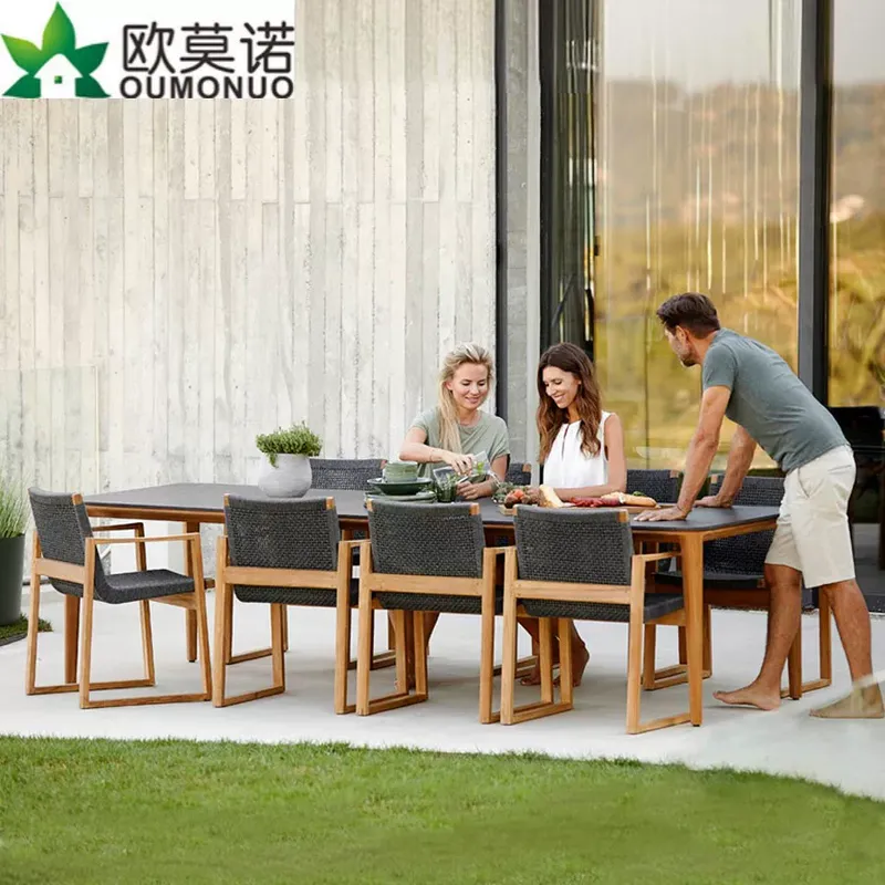 Set da Pranzo in Rattan e Teak - Outdoor Furniture Teak Wood recensione e prezzo